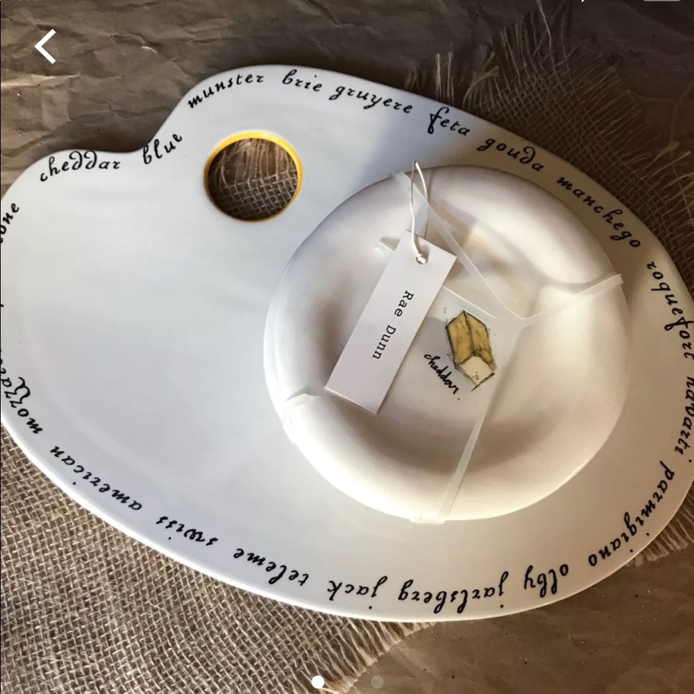 Rae Dunn cheese rounds and M stamp palette